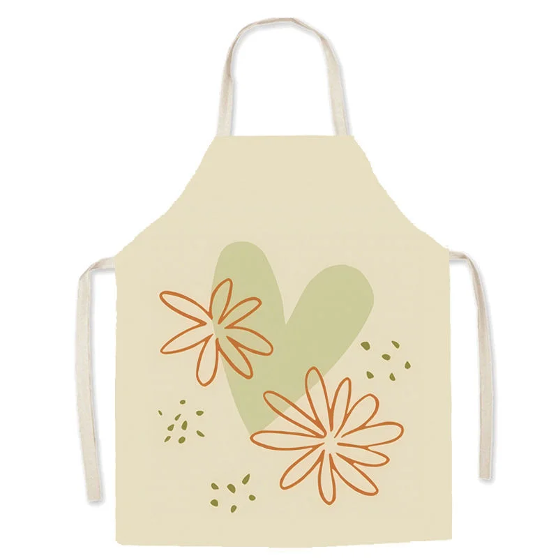 

Льняной фартук детский синий