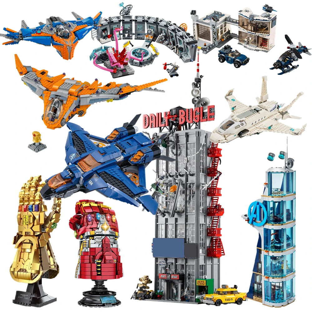 

Marvel Ironman Spiderman Quinjet Strange Sanctum Sanctorum Avengers Tower Thanos 76178 76191 Building Blocks Bricks Toy Figures