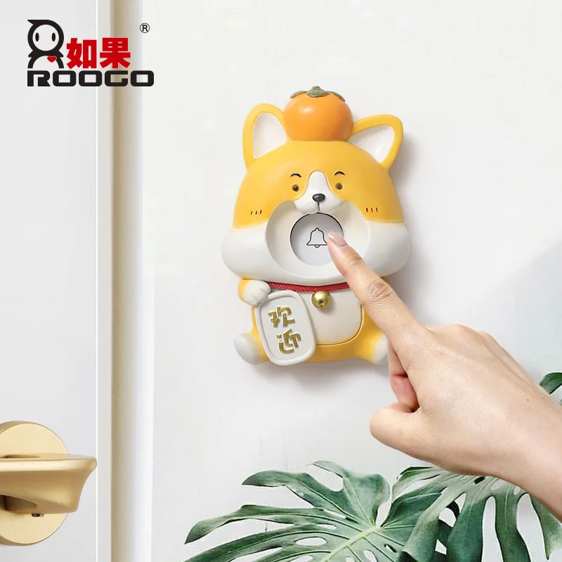 

Беспроводной домашний дверной звонок с дистанционным управлением, умное украшение с мультяшным рисунком, без проводов для звонков