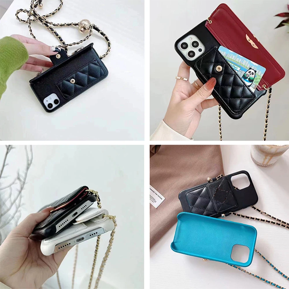 

luxury ḈḨÅÑỄŁ desigm clothing brand cc Leather Phone Case For iphone 13 12 11 7 8 plus x xs xr pro max girl woman cover