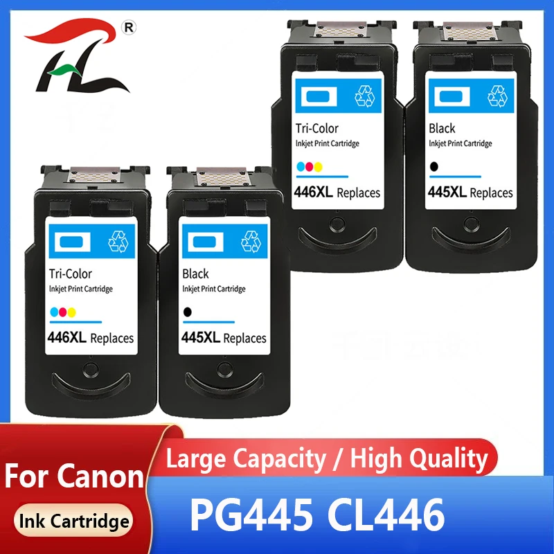 

4 pcs PG445 XL CL446 XL PG-445 CL-446 Compatible Ink Cartridge For Canon ip2840 2840 MG2440 2440 MG2540 2940 mx494 printer