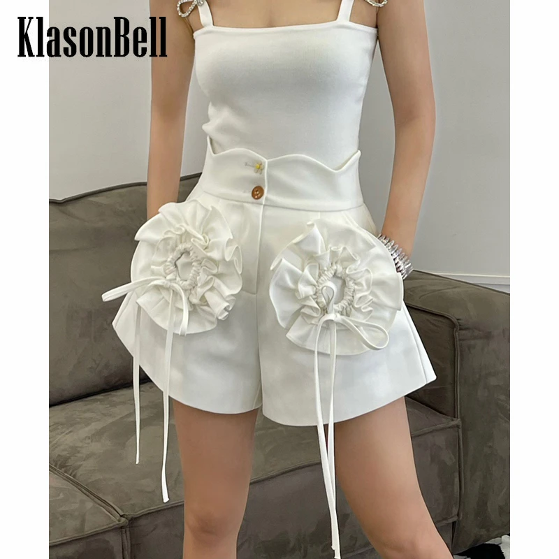 

6,4 KlasonBell Модные женские трапециевидные шорты с завышенной талией