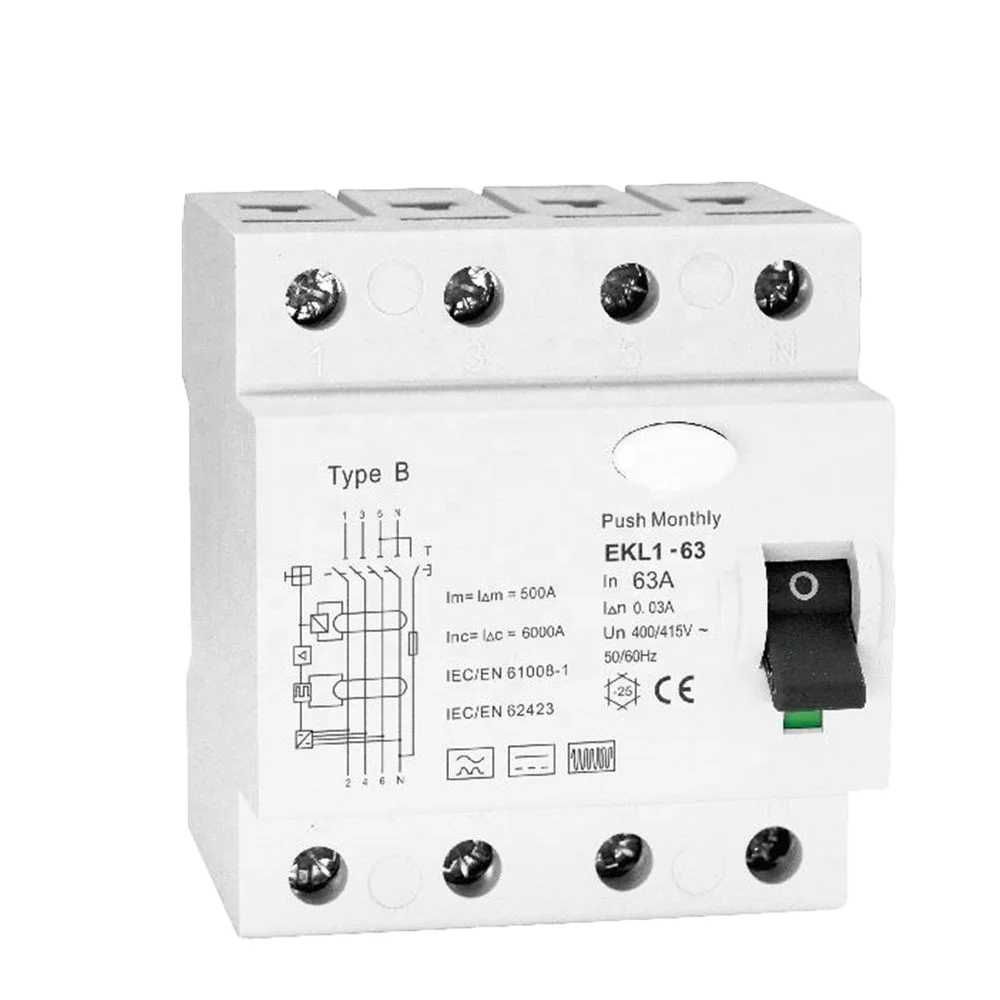 

10KA 30mA Type B4P 40A/ 63 Amp B Type RCCB