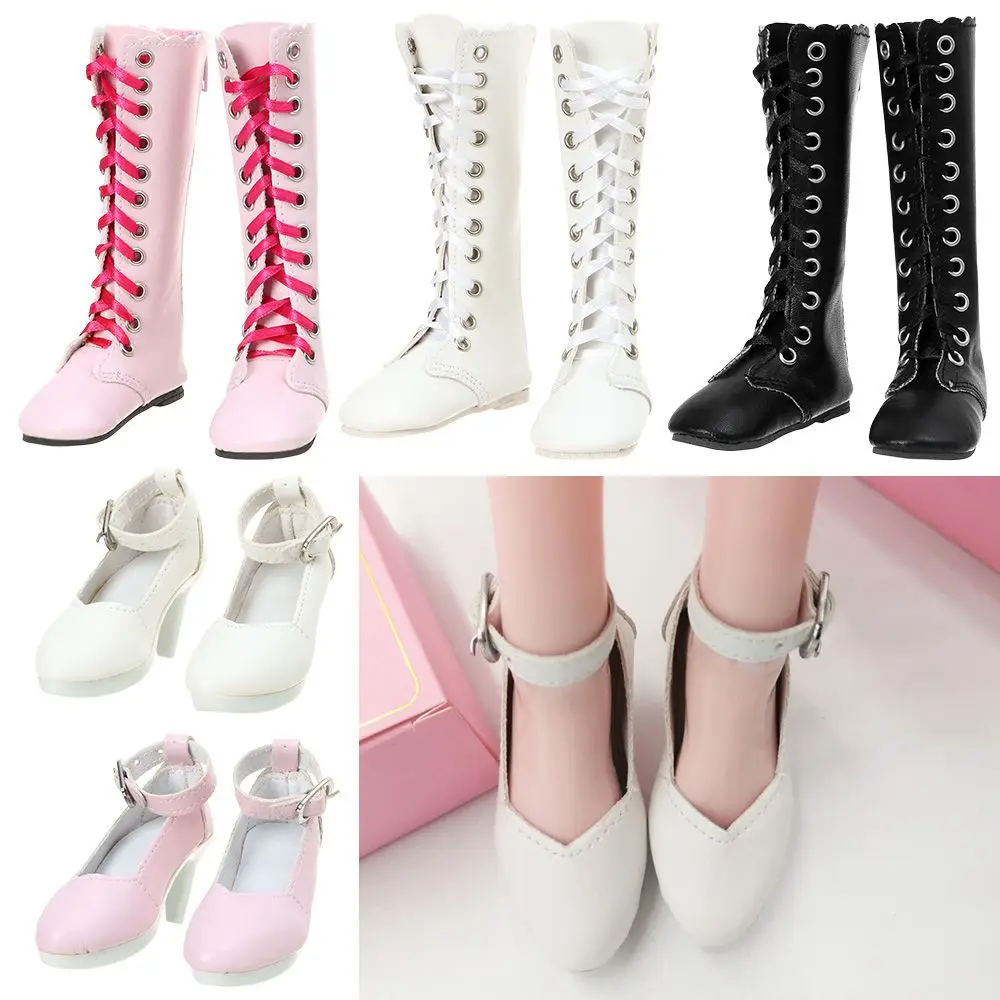

Fashion 1/3 PU Leather 7.8CM Doll Wearing Fabric Shoes Differents Color 60cm Doll Boots Play House Accessories