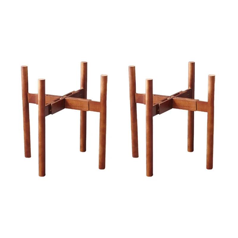 

2X фотоподставка, 8-12 дюймов бамбуковая деревянная подставка для цветов, современный держатель для цветов для использования внутри и вне пом...