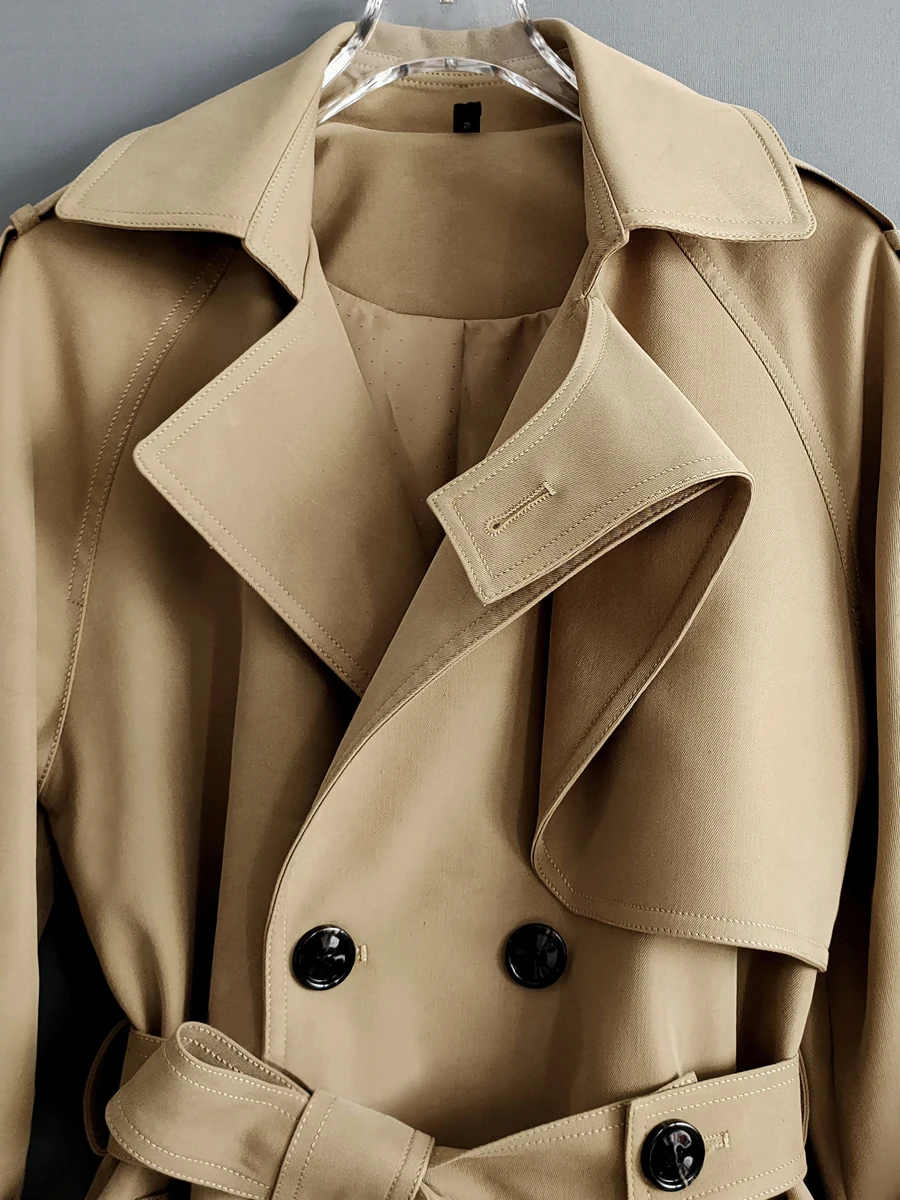 Тренчкот мужской длинный хлопковая непромокаемая ветровка свободного покроя