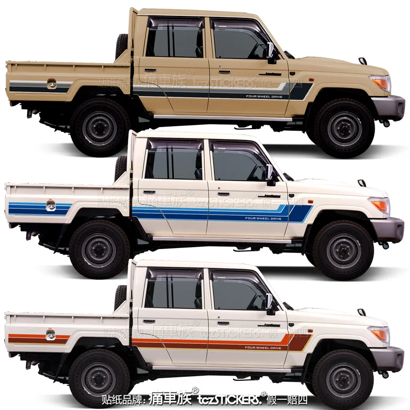 Фото Автомобильная наклейка для Toyota Land Cruiser LC79, пикап, индивидуальная внедорожная наклейка, внешний дизайн пленки №1
