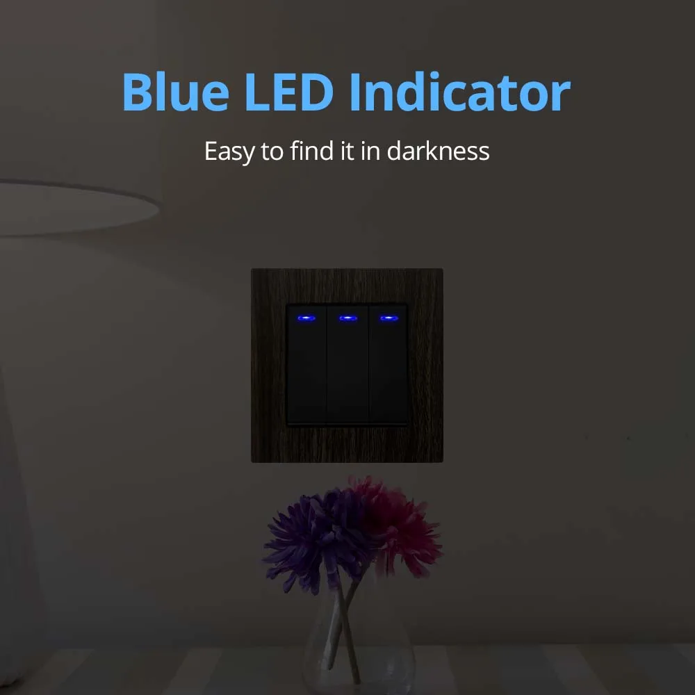Вертикальный настенный светодиодный выключатель Wallpad 1 2 3 клавиши канала с