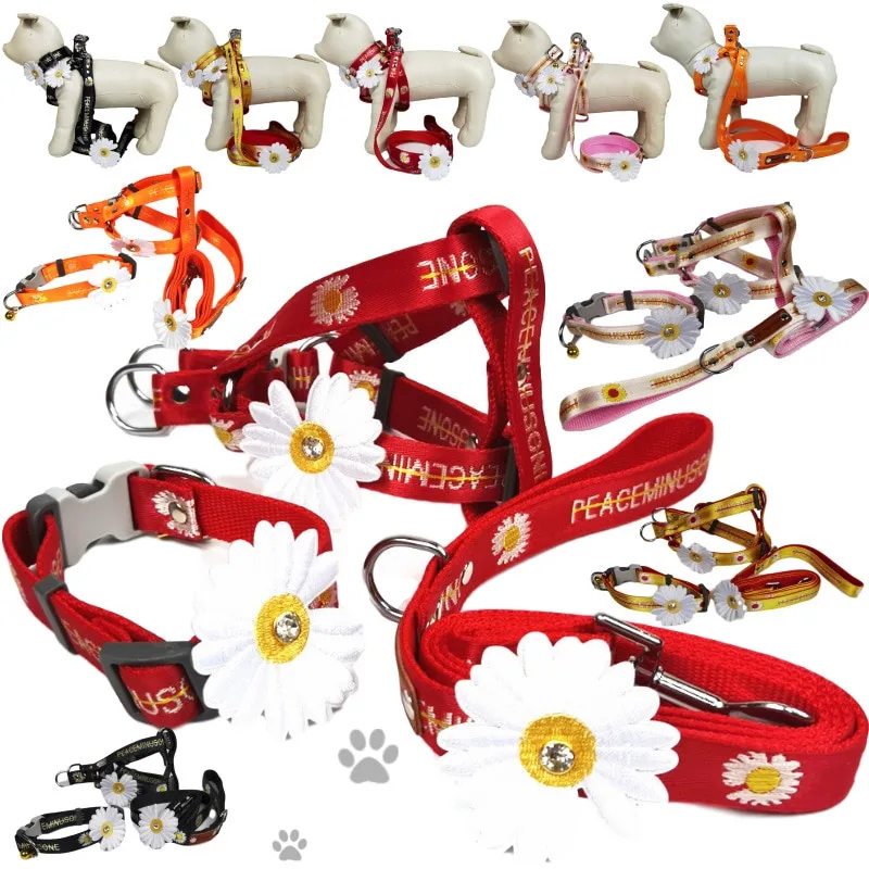 

Pet Dog Harness Leash 3 Sets Pet Vest Type Dog Harness Blends Dog Leash for Medium and Large Dog Leash Dog Accessories Puppy