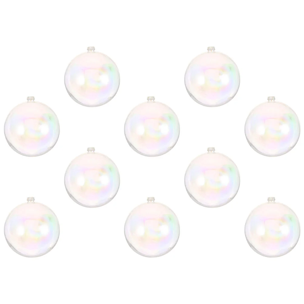 10 шт. рождественский декоративный шар подвесной кулон мини-прозрачный орнамент