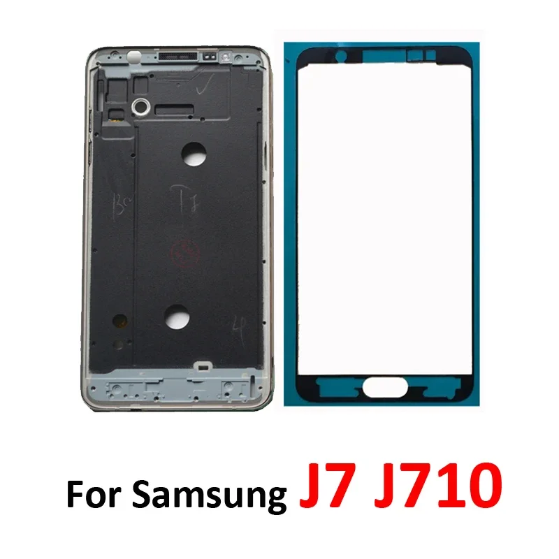Передняя рамка телефона для Samsung J7 2016 средняя корпус Galaxy J710 J710F J710FN J710H J710M J710MN
