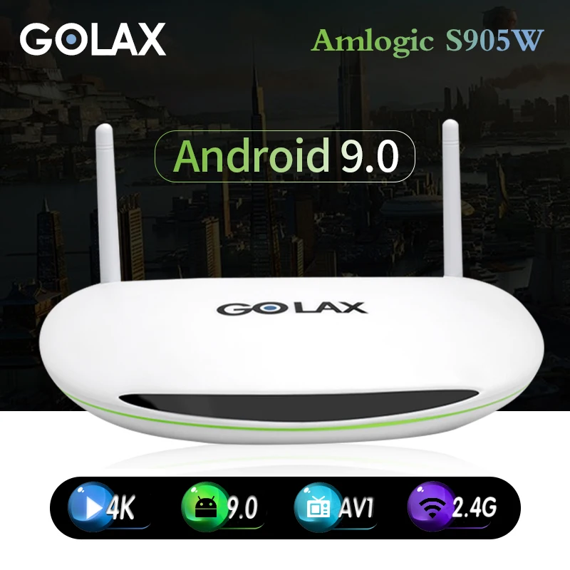 

GOLAX M1 Smart TV Box Android 9.0 Amlogic S905W Quad Core 2.4GHZ WIFI H.265 GOLAX-M1 Android tv box 4K Set Top Box PK leadcool