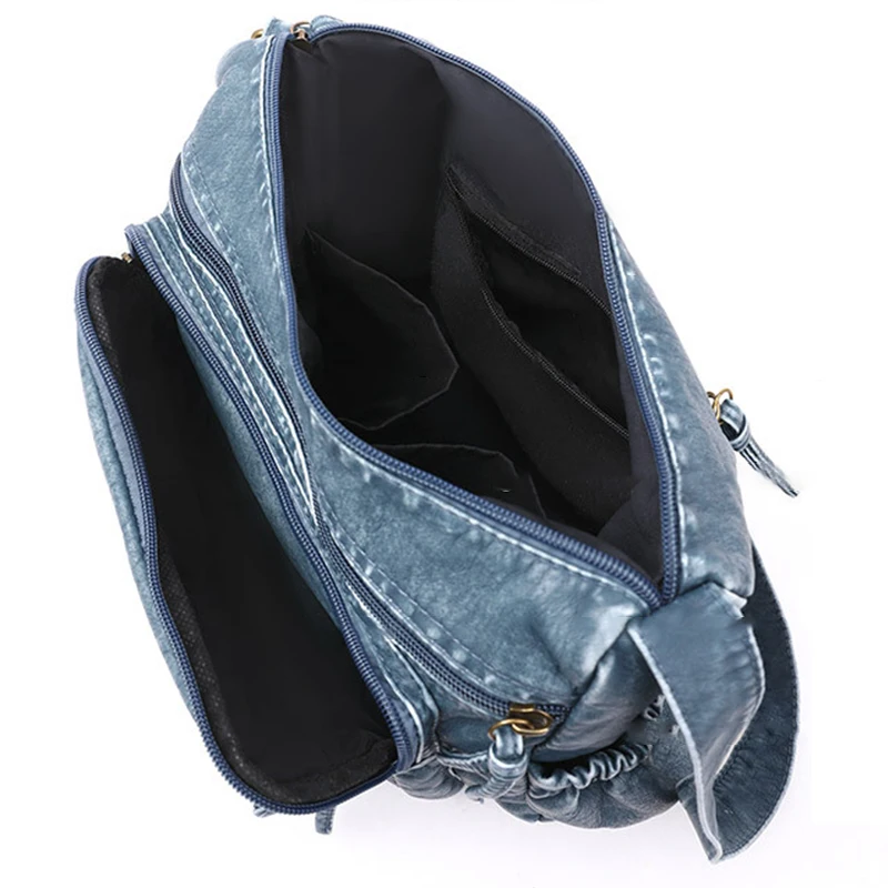 Purses and Handbags for Women Large Hobo Shoulder Bags Soft Pu Leather Multi-Zipper Pocket Tote Bag Large Capacity Daily Bag