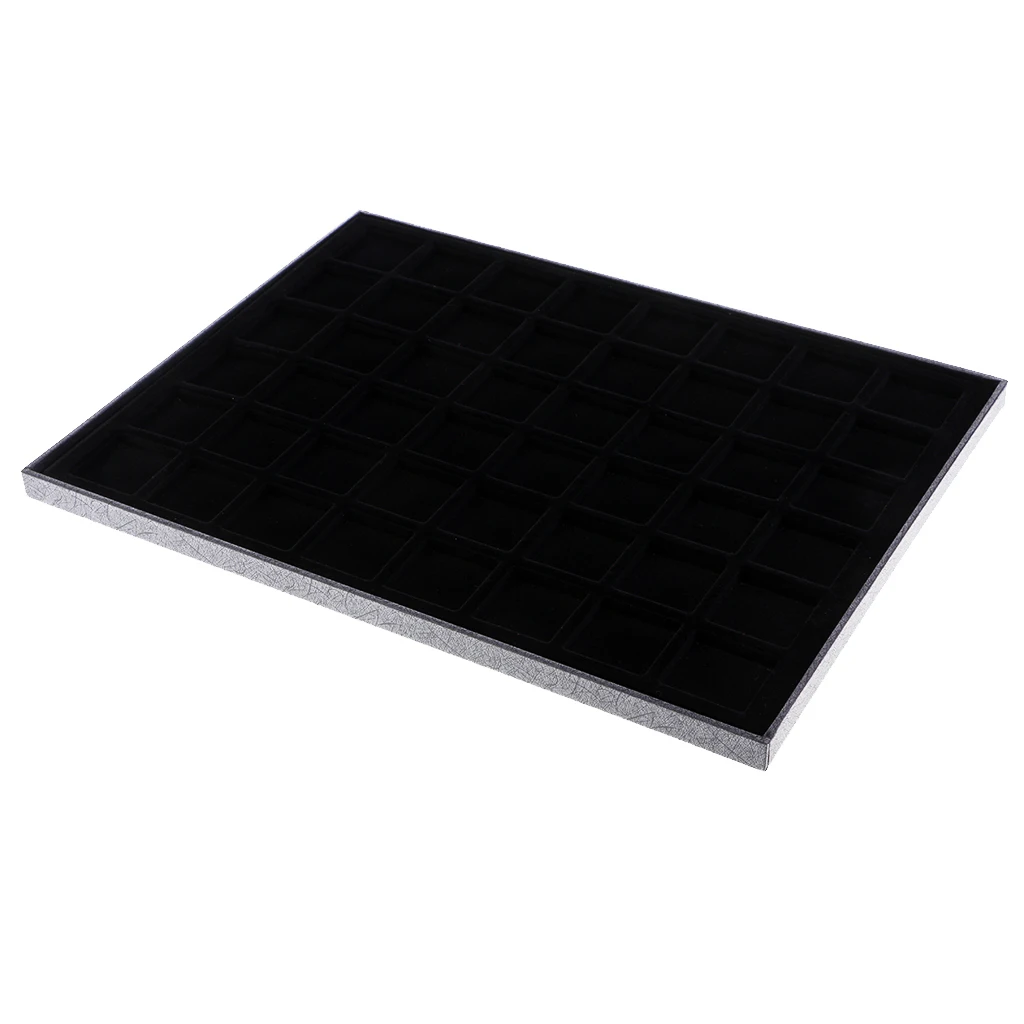 

48 Grid Velvet Frame Series Display Tray Coin Case for Coin Display -Black