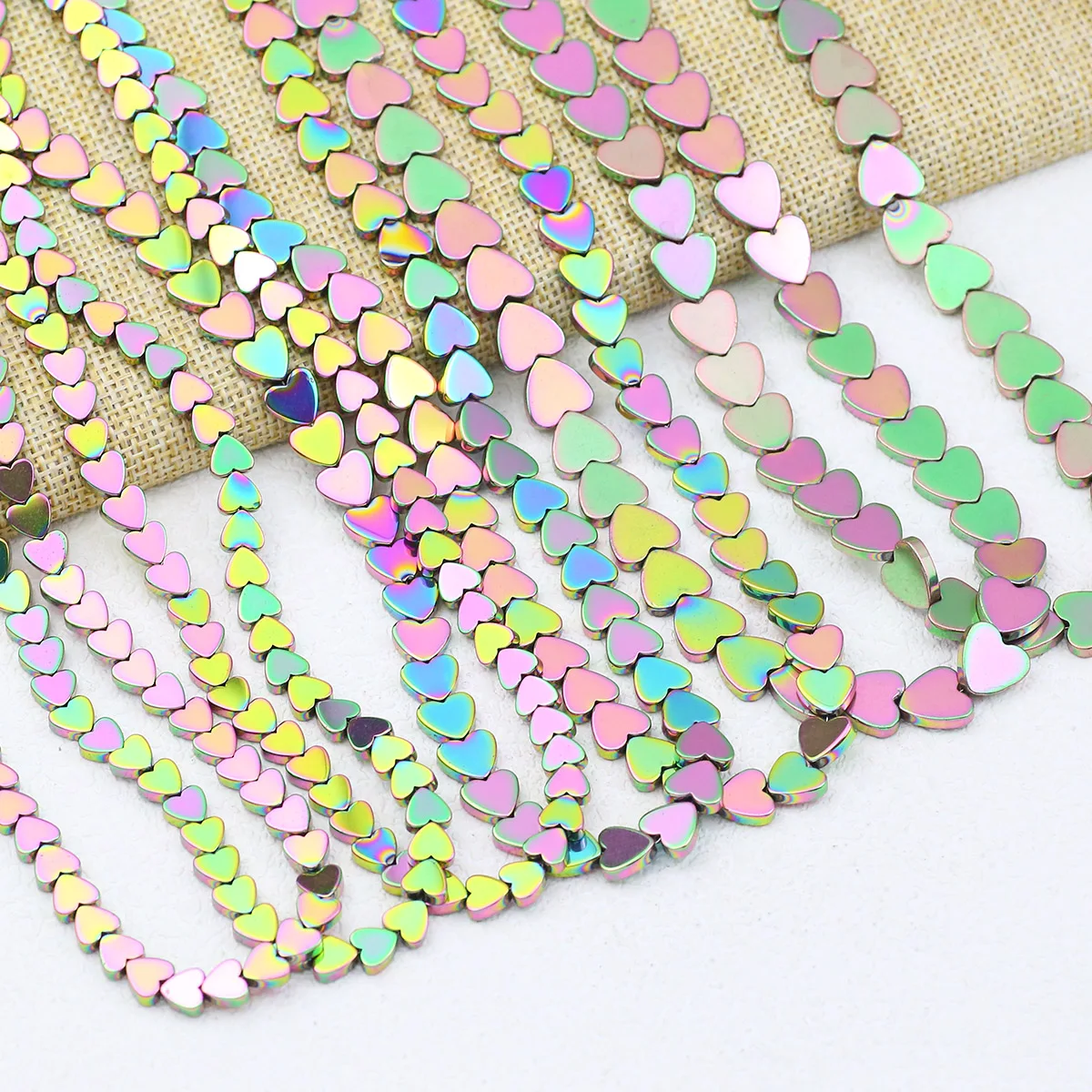 6/8/10 мм вертикальное отверстие персиковое сердце гематит новые зеленые