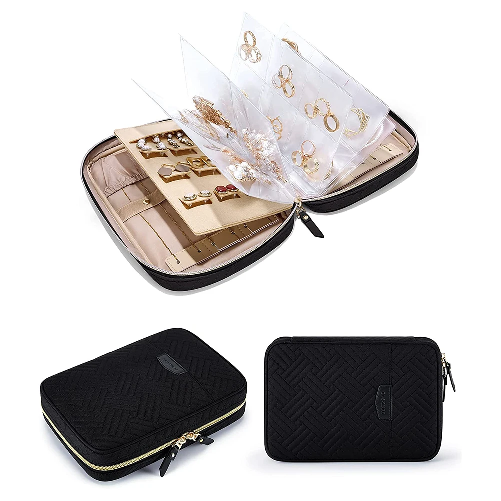 

Portable Jewelry Organizer Transparent Jewelry Organizer Box Necklace Bracelet Ring Earring Jewelry Storage Bag for Travel