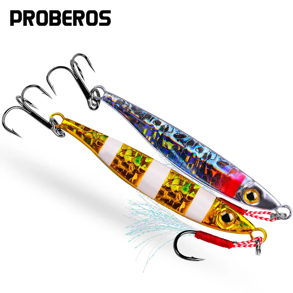 PROBEROS 1PCS Metal Jigs Vibe 7-10-15-20-30g Shore Casting Fishing Lures Jigging Baits Pesca Isca Artificial Bass Baits Wobbler