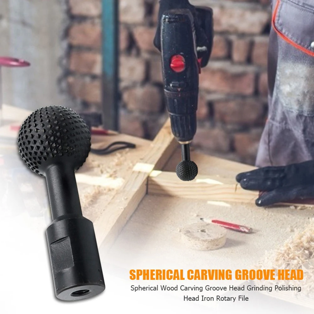 

10/14mm Ball Gouge Spherical Spindles Shaped Wood Gouge Power Carving Attachment For Angle Grinder Wooden Groove Carving Tool