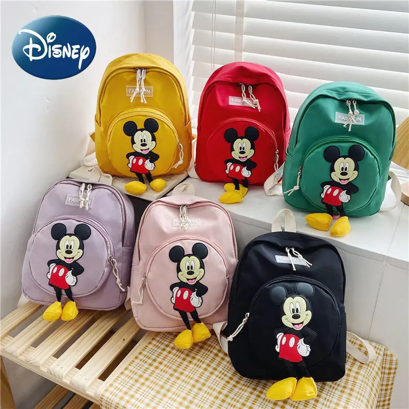 Disney Children's Backpacks Mickey Cartoon Kindergarten Small Schoolbags Baby Boys and Girls Cute Little Backpacks for Ages 3-8
