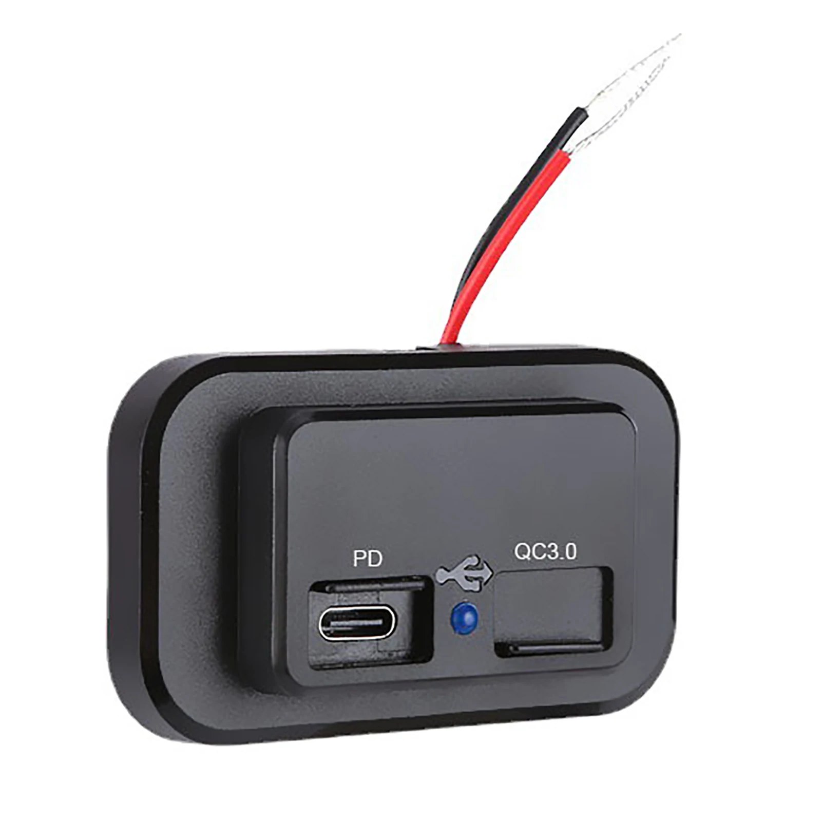 

Двойное зарядное устройство USB, 12 В, разъем QC 3,0, светодиодный дисплей, переключатель, водонепроницаемая Универсальная автомобильная розетк...