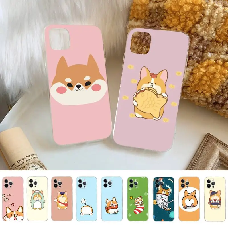

Cute Corgi Phone Case Silicone Soft for iphone 14 13 12 11 Pro Mini XS MAX 8 7 6 Plus X XS XR Cover