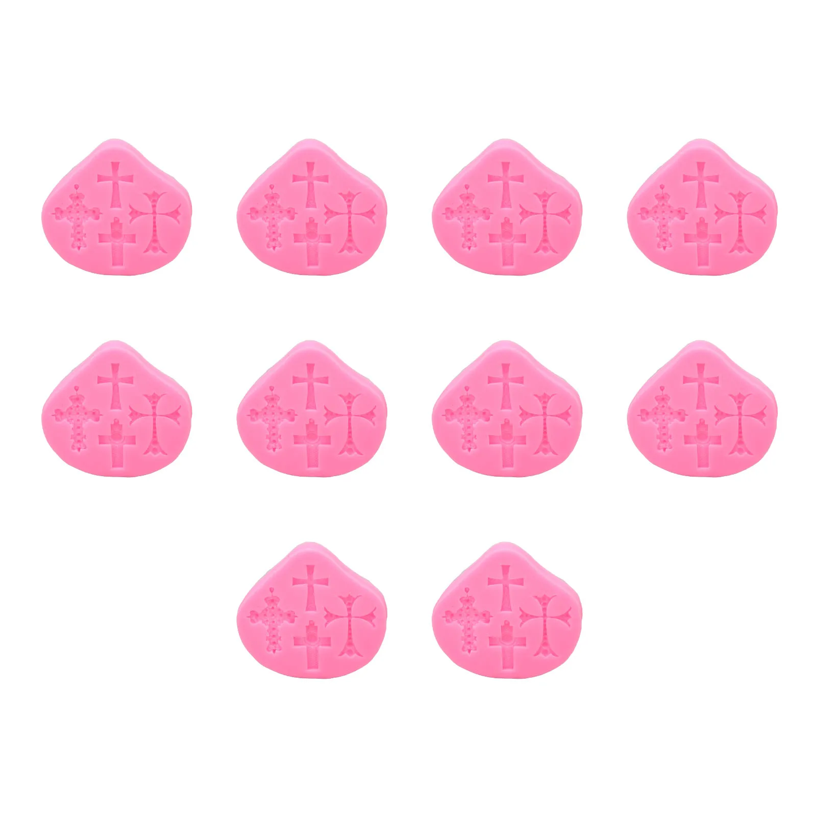 

Brooch Molds Mirror Effect Retro Crucifix Shape Silicone Mold Practical for Baking