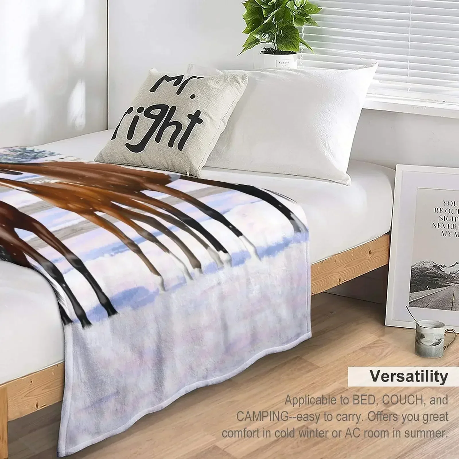 Зимнее одеяло Bay Appaloosa Quarter Horses для дивана тонкие мягкие кровати тяжелые одеяла