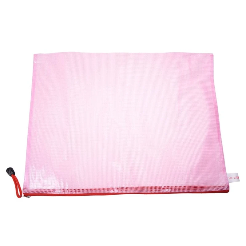 

20 Pcs Netting Surface A3 Document File Holder Zipper Bag Multicolor