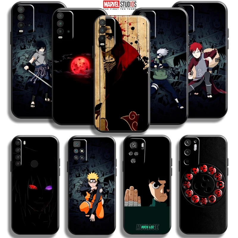 

Naruto Uchiha Sasuke Phone Case For Xiaomi Redmi 9T For Redmi 9T Case Back Soft Coque Black Carcasa Silicone Cover