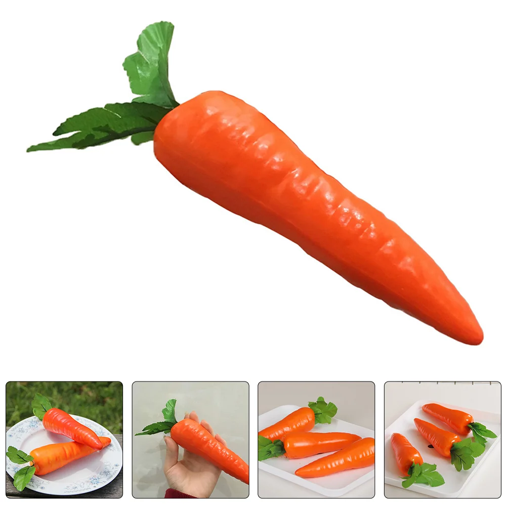 

6 Pcs Simulation Carrots Vegetable Photography Props Toys Fake Vegetables Foams Sun Artificial