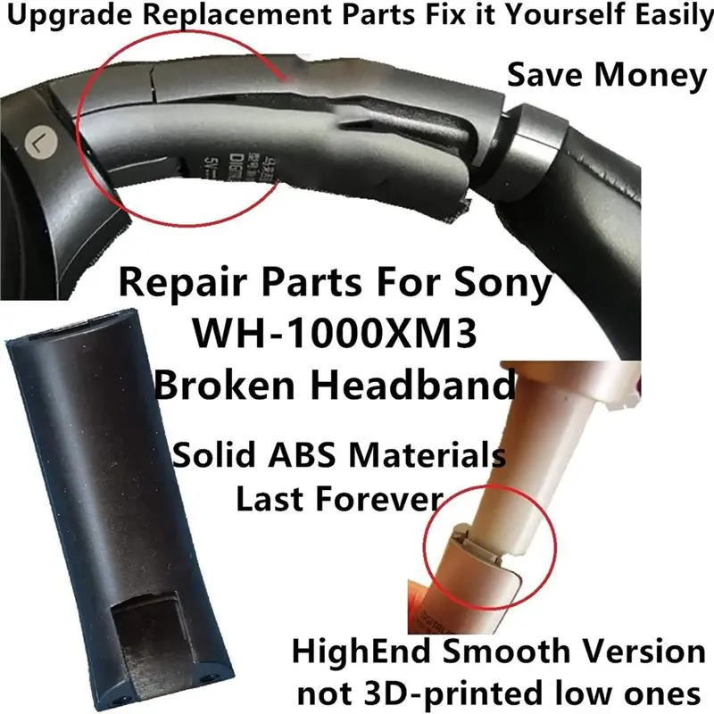 B50B-Запасные части для ремонта наушников Sony WH-1000XM3: слайдер боковой крышки (art.: 3920db65d2adf) - 3920db65d2adf