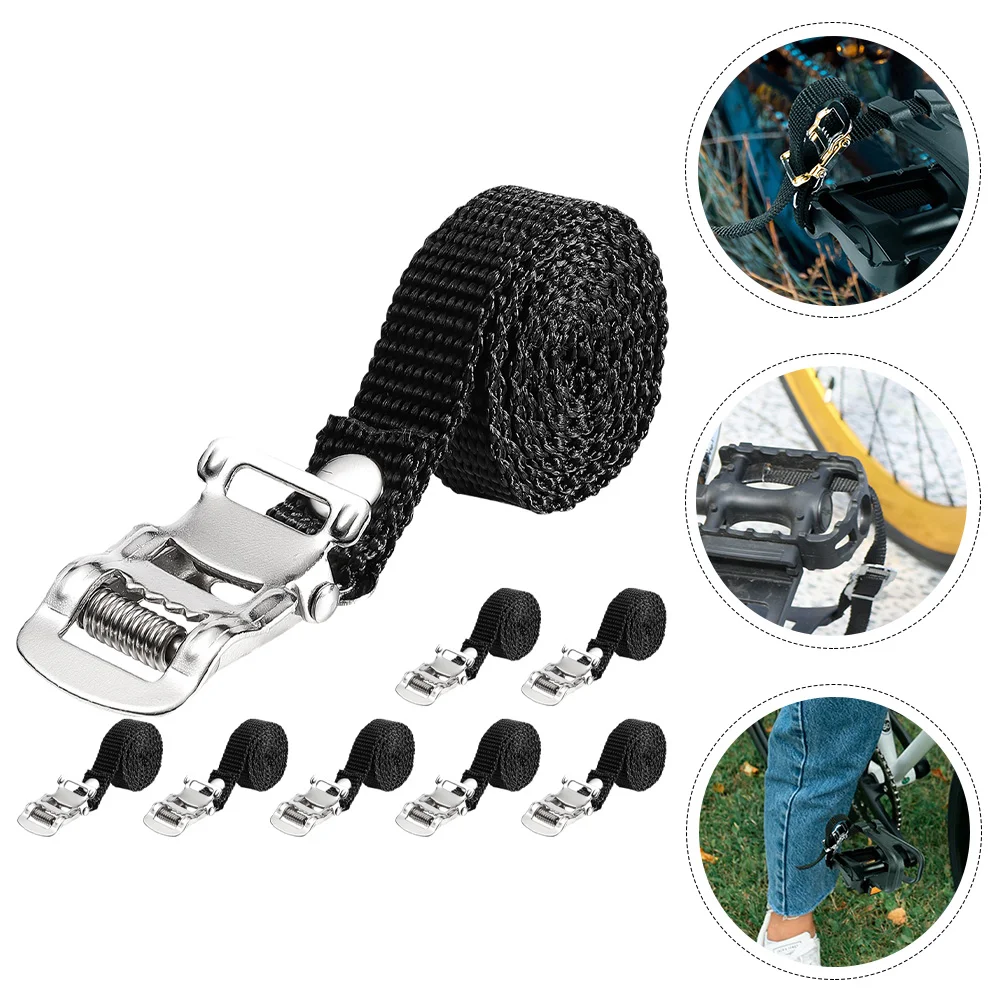 8 шт. ремни для педалей регулируемые аксессуары велосипеда противоскользящая
