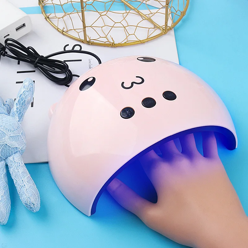 

New Cartoon Nail Lamp Small Potable Nail Lamp Hands And Feet Available 36W USB Interface Home Use Uv Led Lamp Nail Salon Tools