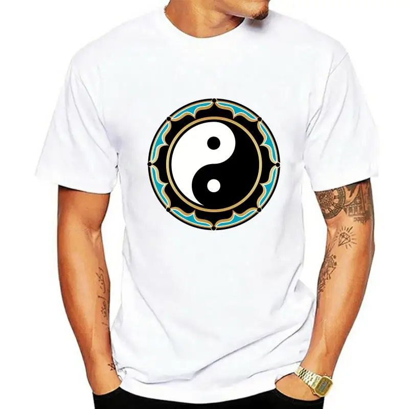 

Yin Yang Lotus T Shirt Top Chinese Symbol Meditation Zen Spiritual Well Being For Youth Middle-Age The Elder Tee Shirt