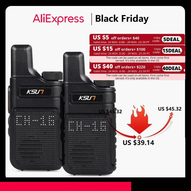 Портативная мини-рация PMR 446 приемопередатчик для двусторонней радиосвязи KSUN M6