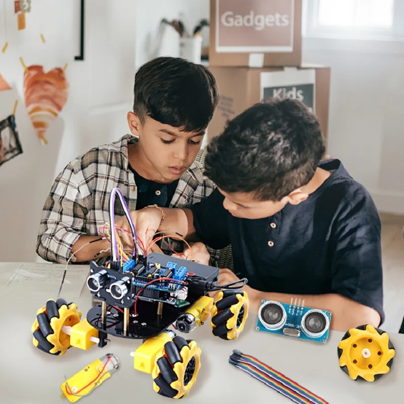 Умный робот автомобильный комплект для Arduino программируемый проект обучение Stem