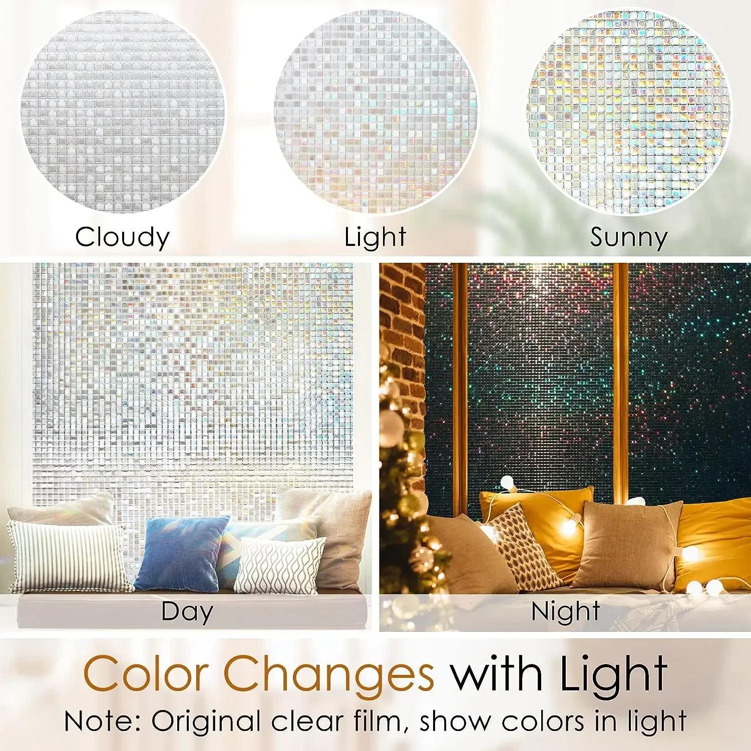 Наклейка на окно для конфиденциальности статическая Декоративная Виниловая со