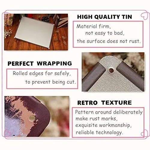 Тарика вата Конфеты олово 8X12 дюймов винтажный вид украшения поделки знак для