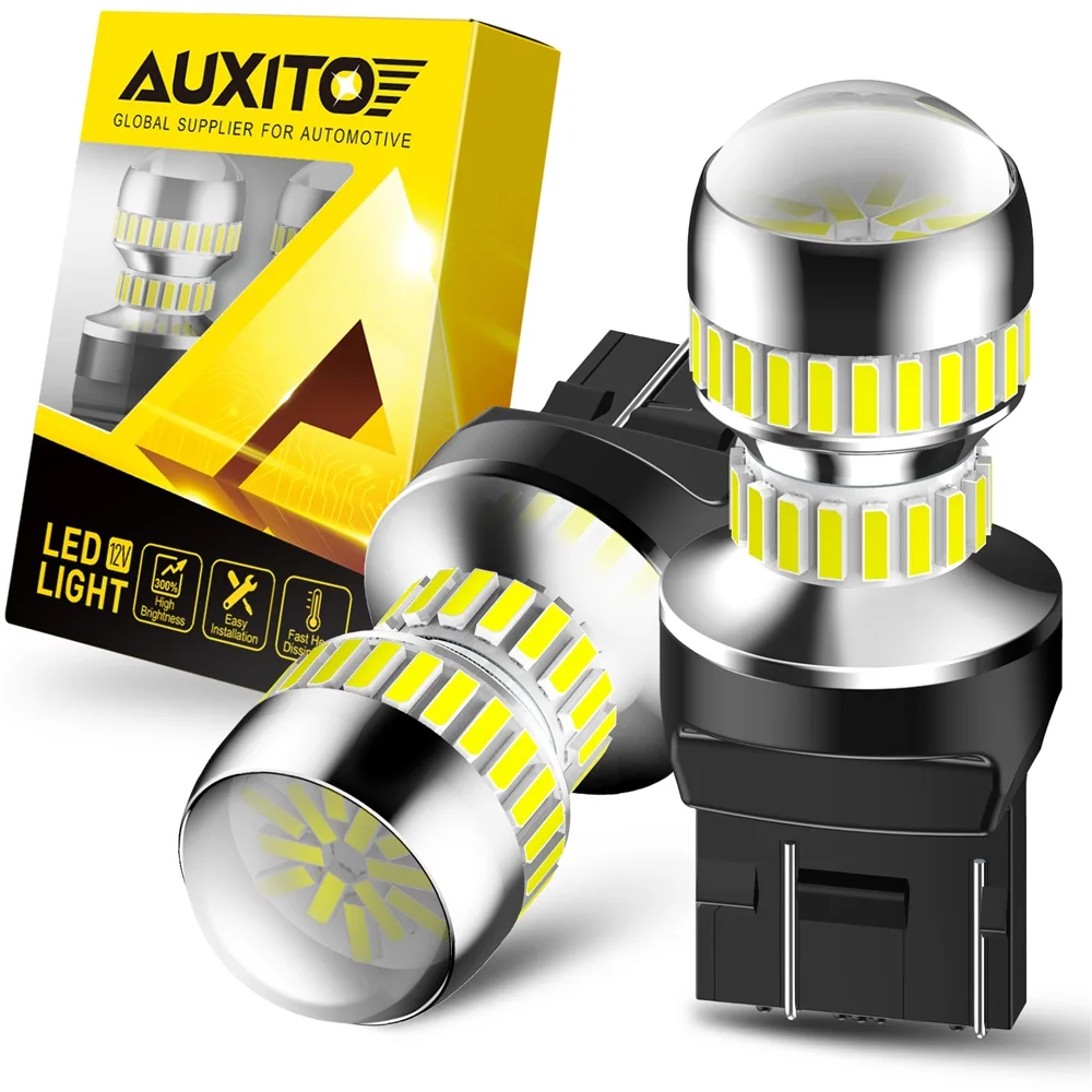 AUXITO 2X Canbus T20 7440 7443 WY21W W21W W21/5W 1156 P21W 1157 P21/5W Светодиодный автомобильный DRL Лампа заднего хода Поворотная лампа 6000K 12V