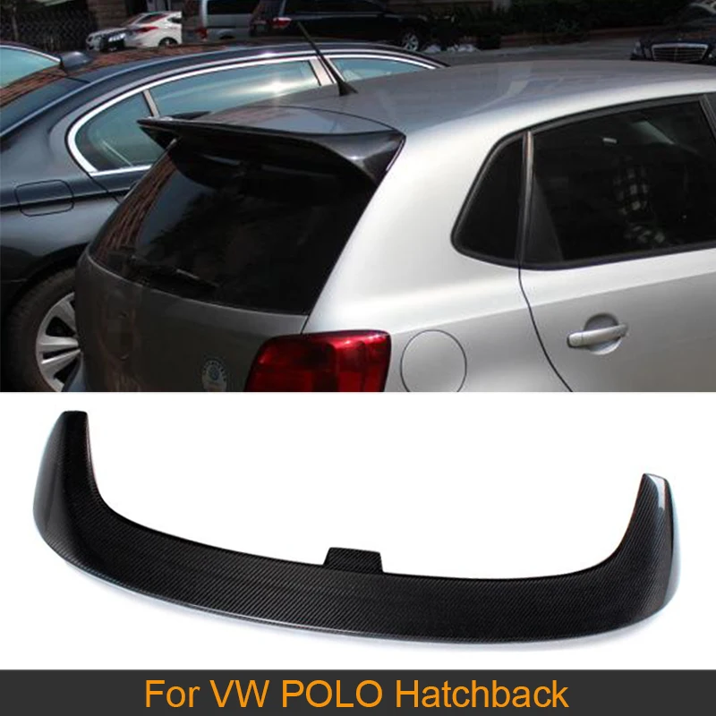 

Carbon Fiber Car Rear Roof Wing Spoiler For VW POLO Hatchback 2013 - 2017 Window Spoiler Lip FRP