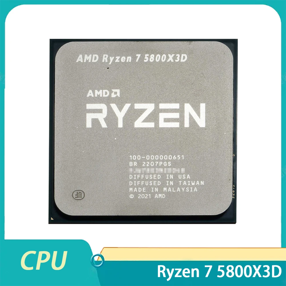 

R7 5800X3D для AMD CPU 8 ядер 16 потоков 3,4 ГГц, настольные Процессоры для Ryzen 7 5800X 3D, высокое качество, быстрая доставка