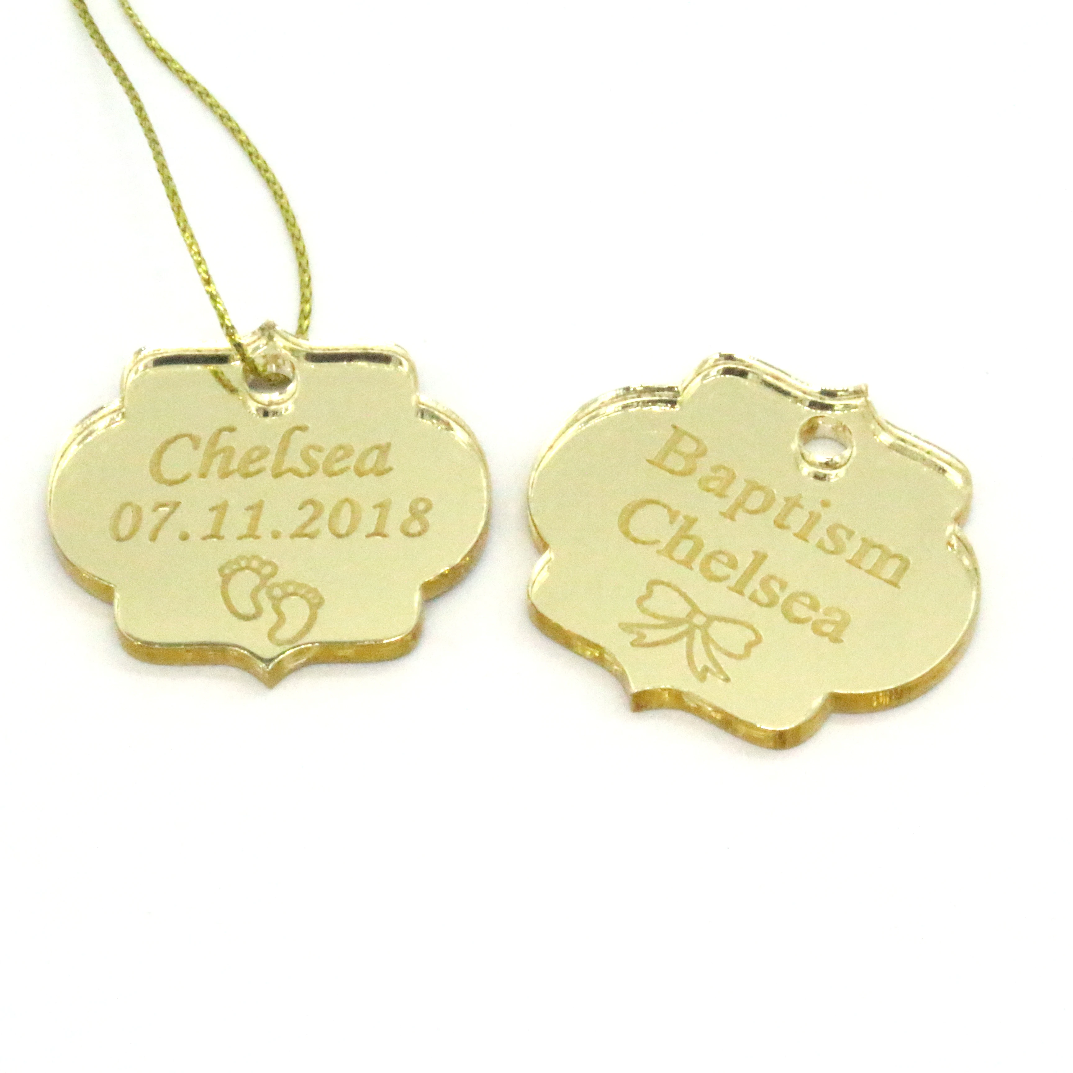 50 шт. акриловые этикетки с гравировкой под заказ