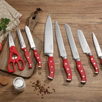 15 pcs kitchen knife set household chef knife meat cleaver cutting 5cr15mov stainless steel blade santoku slicing knife sets