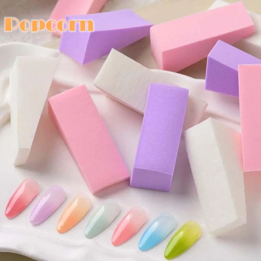 

8Pcs Soft Nail Art Transfer Sponge Gradient Coloring Stamping Stamper Painting Image Stamp Foam Nail Salon Gel UV Polish Tool