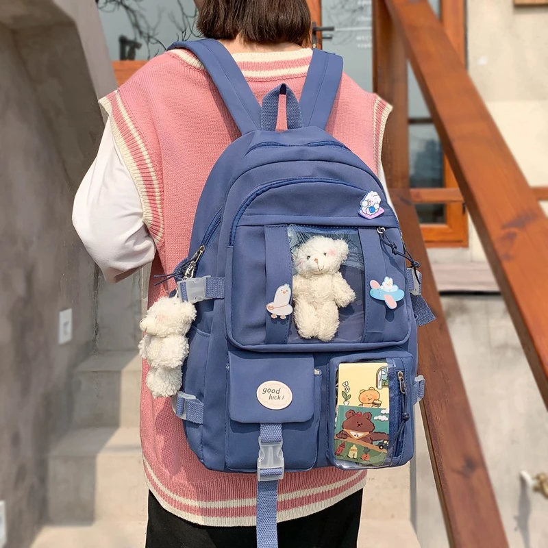 

JOYPESSIE Fashion Female Women Backpack Cotton Kawai Rucksack Cute Student School Bag Teenage Girls Casual Bookbag Mochilas
