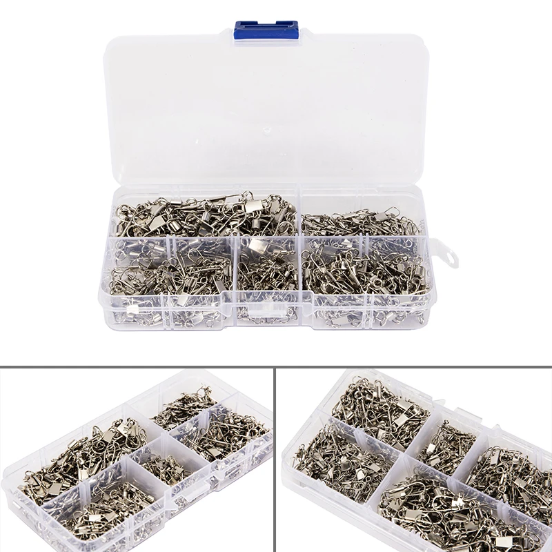 

300 шт./корт. 5 размер вертлюжный рыболовный Соединитель с защелкой рыболовная приманка снасть из сплава рыболовное снаряжение Рыболовный ин...