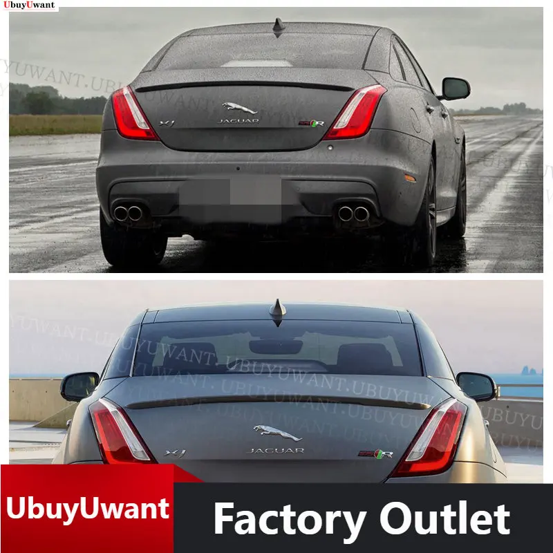 

Задний спойлер из натурального углеродного волокна для багажника, дека для Jaguar XJ 2011-2017, крыло багажника, губа, молдинг, автомобильный Стайли...