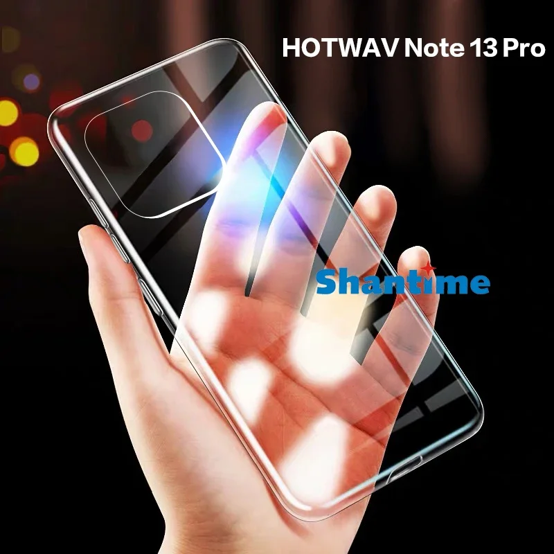 Ультратонкий Прозрачный амортизирующий бампер из ТПУ для HOTWAV Note 13 Pro
