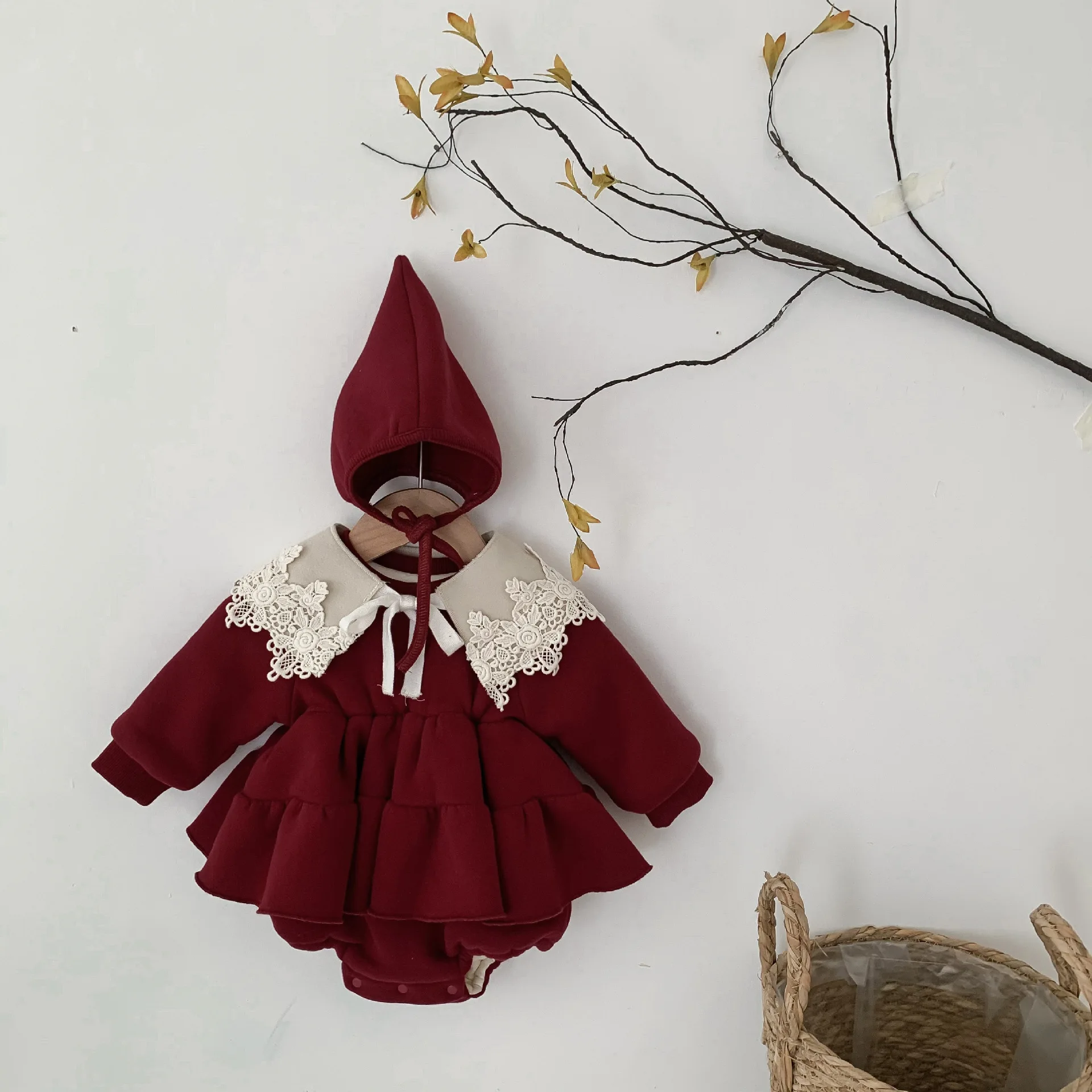 

Criscky Newborn Infant Baby Girls Romper Long Sleeve Jumpsuits Xmas Outfits Clothes Autumn Winter Toddler Clothes Jumpsuits