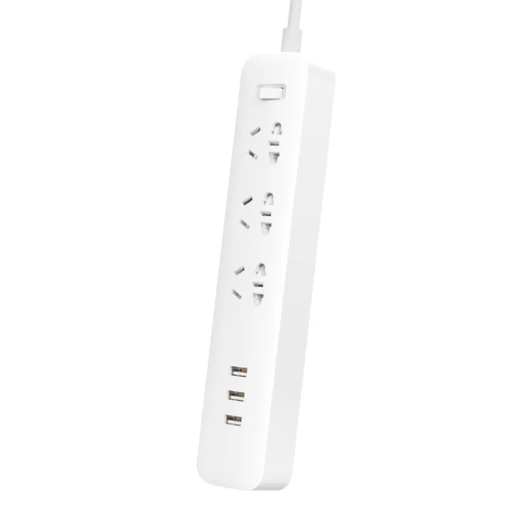 

MIJIA Power Strip with 3 Outlets & 3 Fast Charging USB Ports 5.9ft Extension Cord 2500W 10A for Home Office